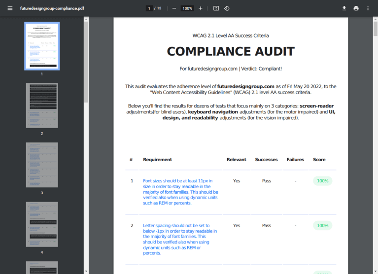 Request a free report anytime