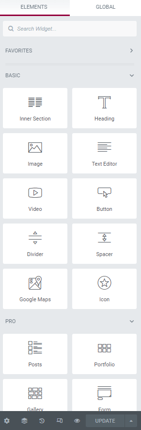 Elementor elements, mobile design, and pro version